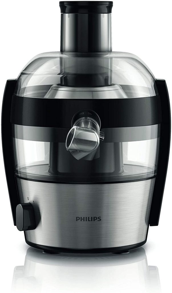Philips HR1836/00 Centrifugeuse noire 500W, Quickclean nettoyage 1mn, cheminée XL, tamis inversé electro poli, jusqu' à 1,5L de jus